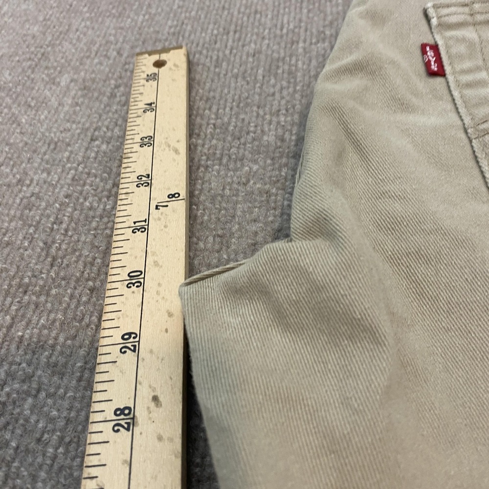 Levis 502 Jeans Mens 30x30 Beige Light Wash Regular Tapered Stretch Denim Pants - Picture 9 of 11